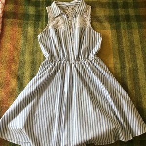 Bailey Blue, striped blue and white dress Size S